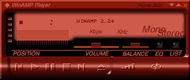 Black Maroon WinAMP Skin